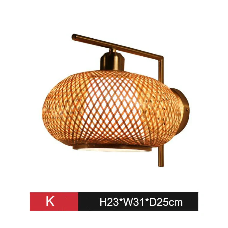 bamboo living room lighting decor