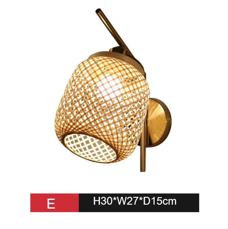 bamboo wall lampshade lighting fixture home decor