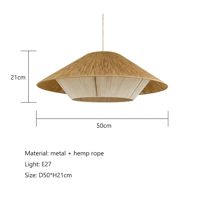 wabi sabi hemp woven pendant lighting home decor